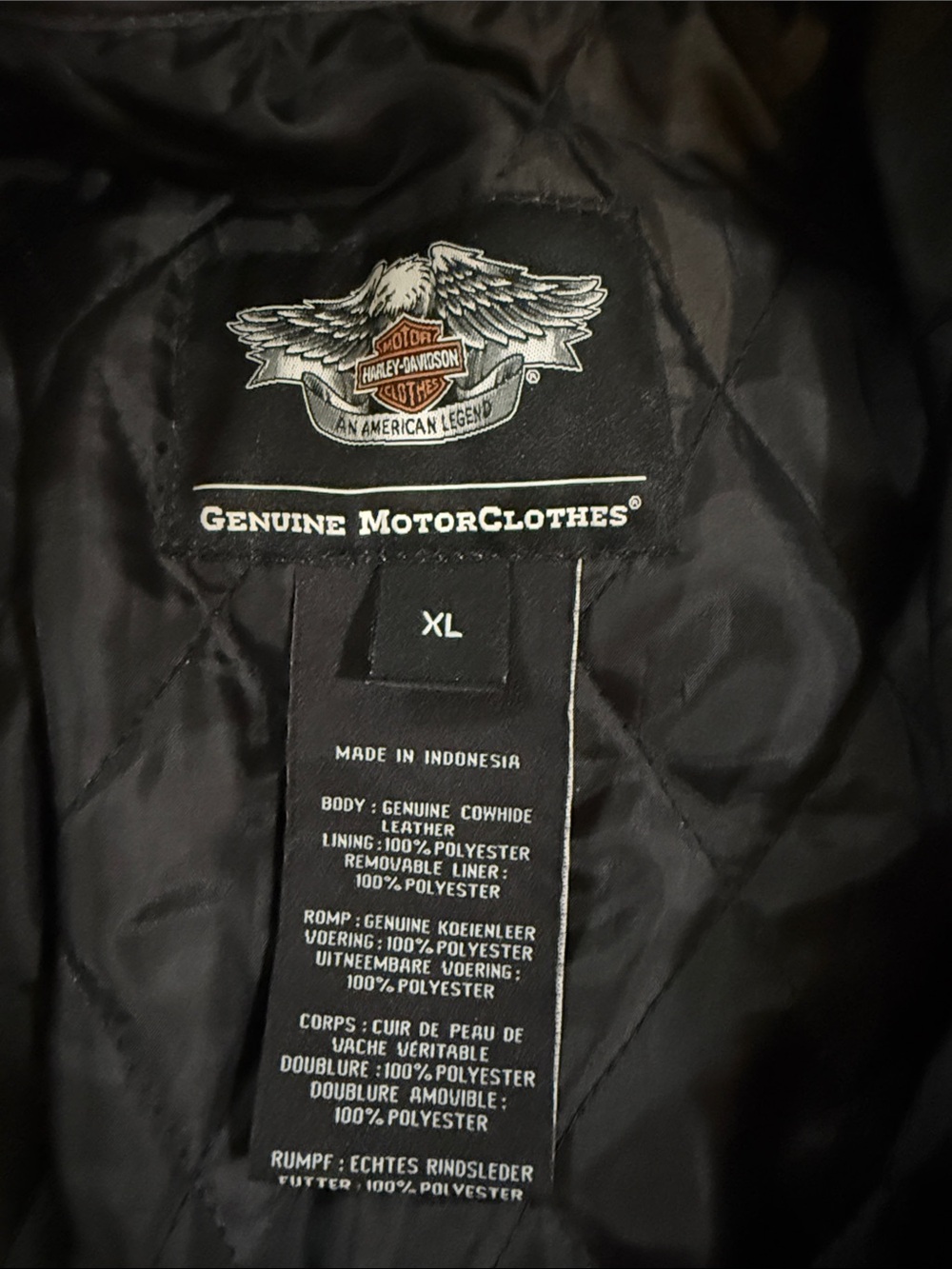 Harley-Davidson Black and Gray Men's Motorcycle Leather Jacket XL - Picture 2 of 6